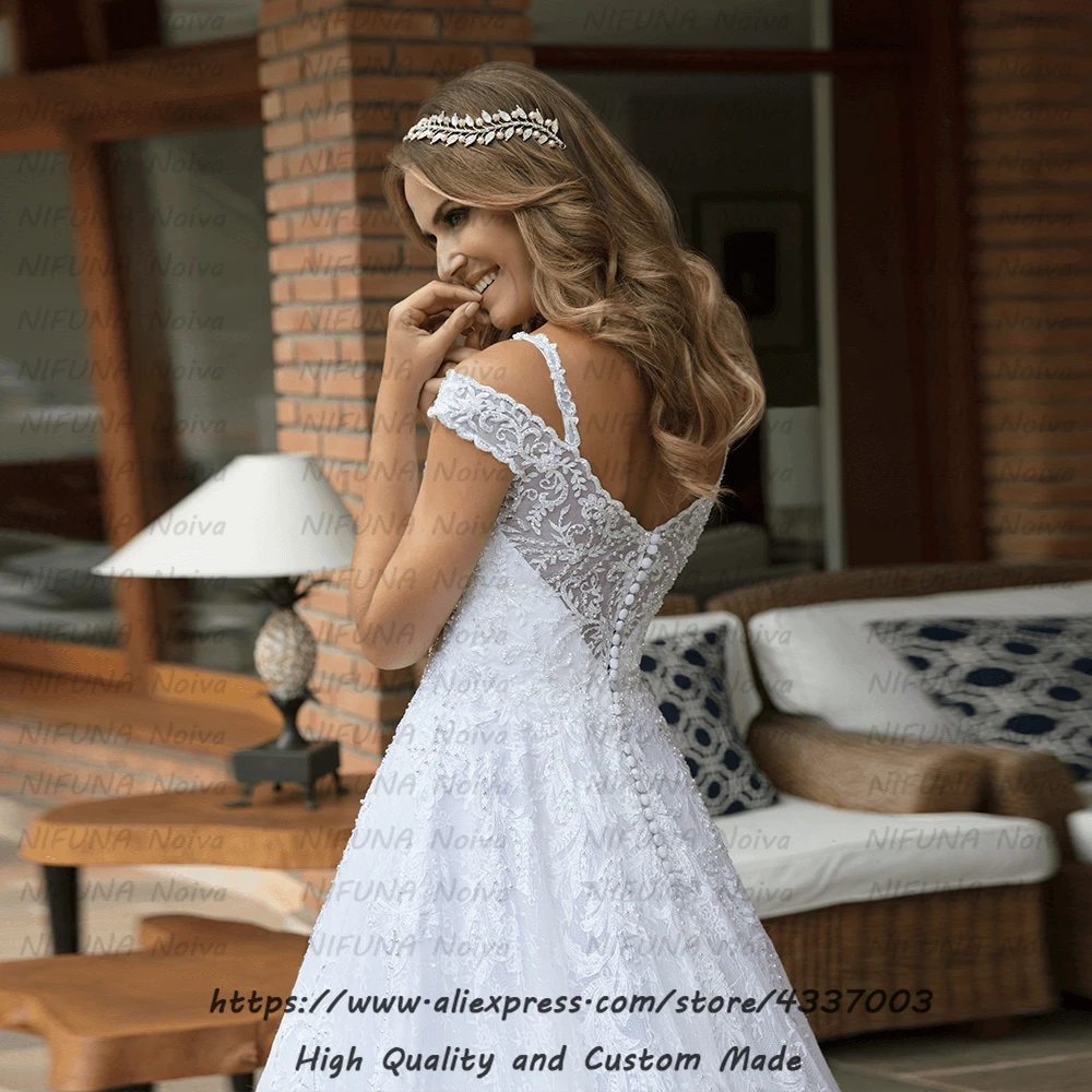 На заказ, Vestido De Noiva, свадебные платья, Robe De Mariee, модные кружевные свадебные платья принцессы с бисером, Vestido Casamento
