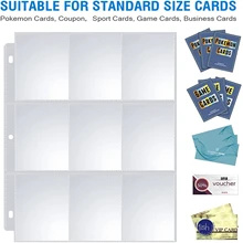 

Trading Card Storage Album Pages Card Collector Coin Holders Wallets Sleeves Card Binder Set Page Protector Trading Card Sleeves