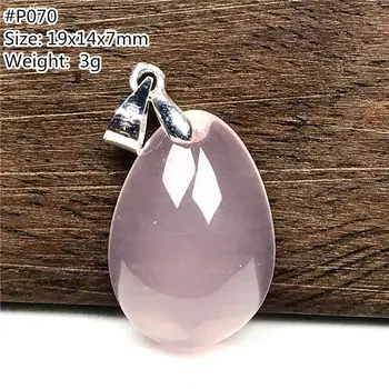 

Top Natural Mozambique Rose Quartz Pendant Jewelry For Women Lady Man Gift Pink Water Drop Beads Silver Crystal Gemstone AAAAA