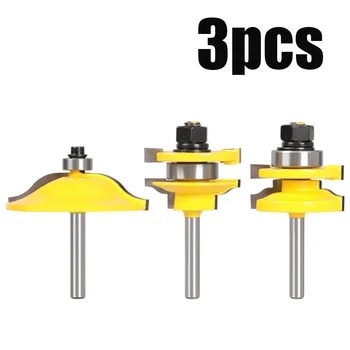

Drill Router Bits Workshop Rotary tools Supplies 3pcs 1/4in Shank Carbide
