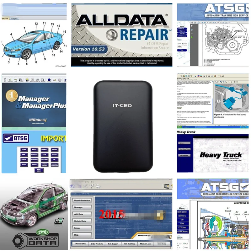 Лидер продаж 2020 программное обеспечение Alldata 10 53 и m... chel on dem... d 2015 vivid workshop ATG 49 в 1