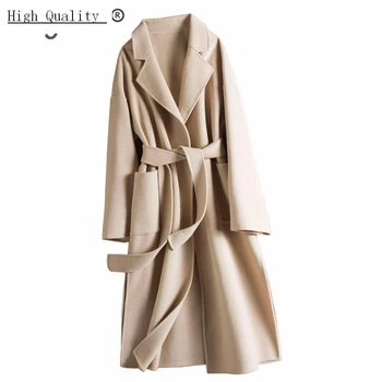 

Ladies Coat Women Clothes 2020 Winter Coat Autumn Double-faced Wool Jacket Elegant Long Jackets Casaco Feminino LW1214