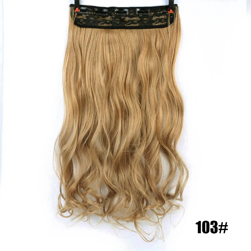 MANWEI, 5 зажимов, заколки для волос, для наращивания, термостойкие волосы, натуральные волнистые волосы, кусок для Омбре, синтетические волосы - Цвет: 4/27HL