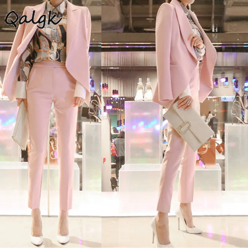

Set female 2019 autumn and winter new temperament fashion loose large size suit casual pants two sets of women's clothes