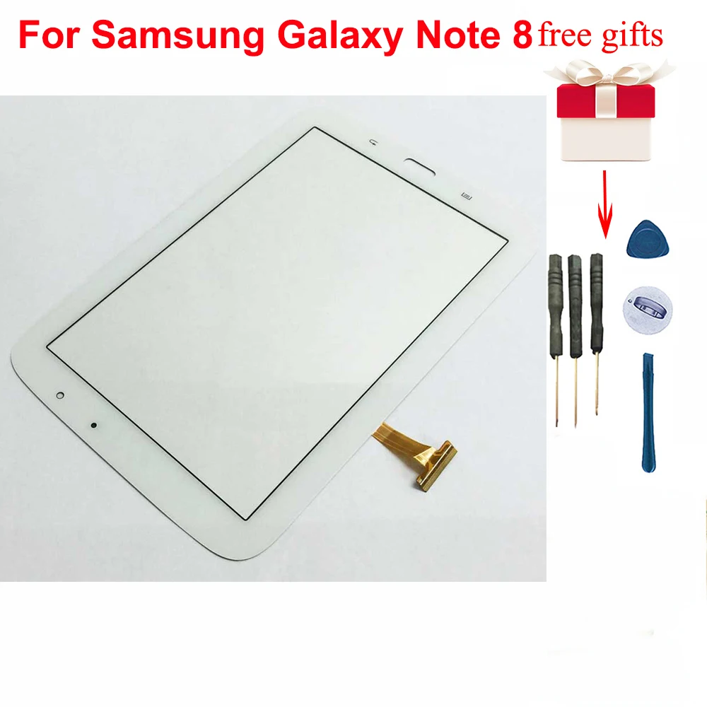 Тест Белый для samsung Galaxy Note 8 GT-N5110 N5110 Передний сенсорный экран Сенсорная панель дигитайзер стеклянная линза N5110