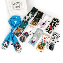 11 цветов с животным принтом новая сумка Тощий шелковый шарф для женщин роскошный бренд Foulard Женский Галстук Модные головные шарфы для женщин