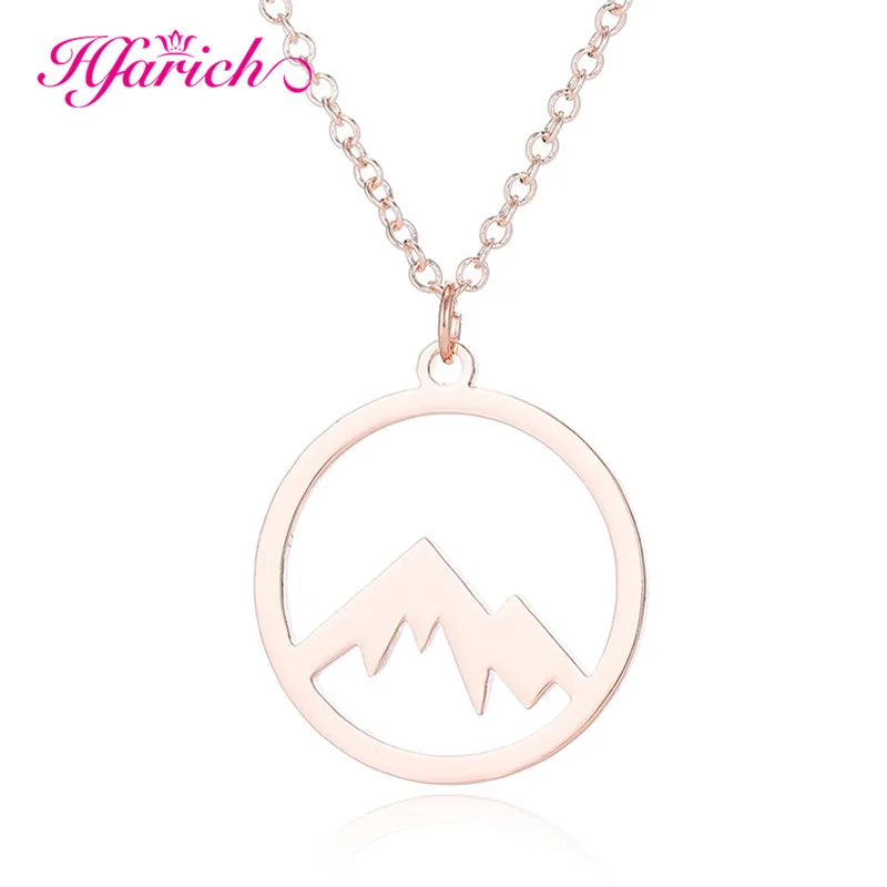 Rose Necklace Hfarich, ожерелья с подвесками из нержавеющей стали с лезвиями, мужские ювелирные изделия, стальные мужские ожерелья в форме бритвы и подвески, колье для женщин - Окраска металла: Rose Necklace