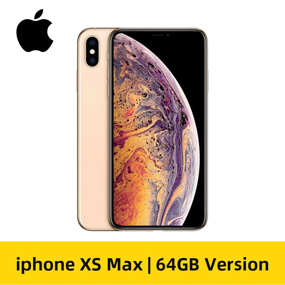 Разблокированный Смартфон Apple iPhone XS Max, 64 ГБ, 6,5 дюйма, супер сетчатый дисплей, Lte, Apple, IOS(используется 95% Новинка - Цвет: 64GB Gold