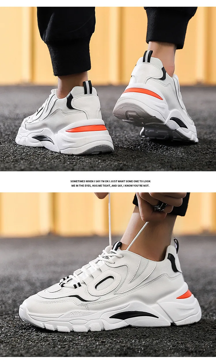 Новые осенние мужские кроссовки; дышащая Спортивная обувь; Sapatos Masculinos; легкие повседневные дикие ботинки с массивным каблуком; Уличная