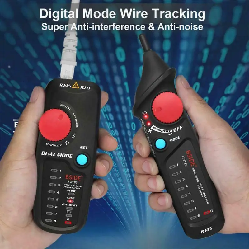 Детектор BSIDE FWT82 двойной режим сетевой кабель трекер анализатор детектор LAN RJ45 RJ11 линия Finder Горячая 63HF U hOMEcastle