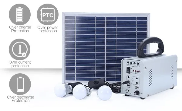 China manufacturer portable off grid panel energy powered outdoor led light 10w solar panel 12v kit