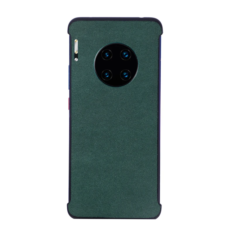 Меховой чехол для телефона, подходит для mate20pro P30 p30pro, без полей, замша, роскошный однотонный, ультра тонкий защитный чехол - Цвет: green