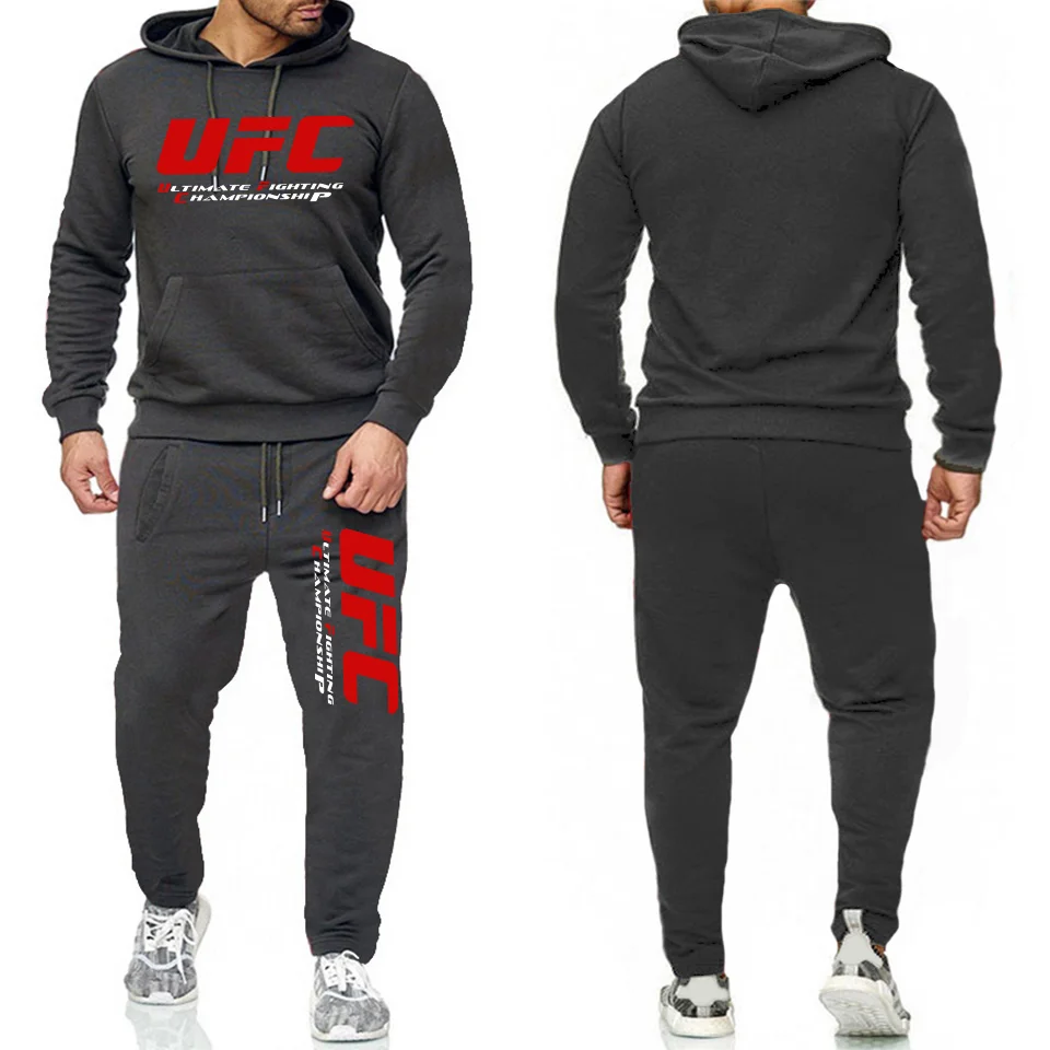 Nuevo conjunto de dos piezas chándal moda sudaderas con capucha ropa deportiva; сезон весна-осень para hombres con capucha otoño ropa de м