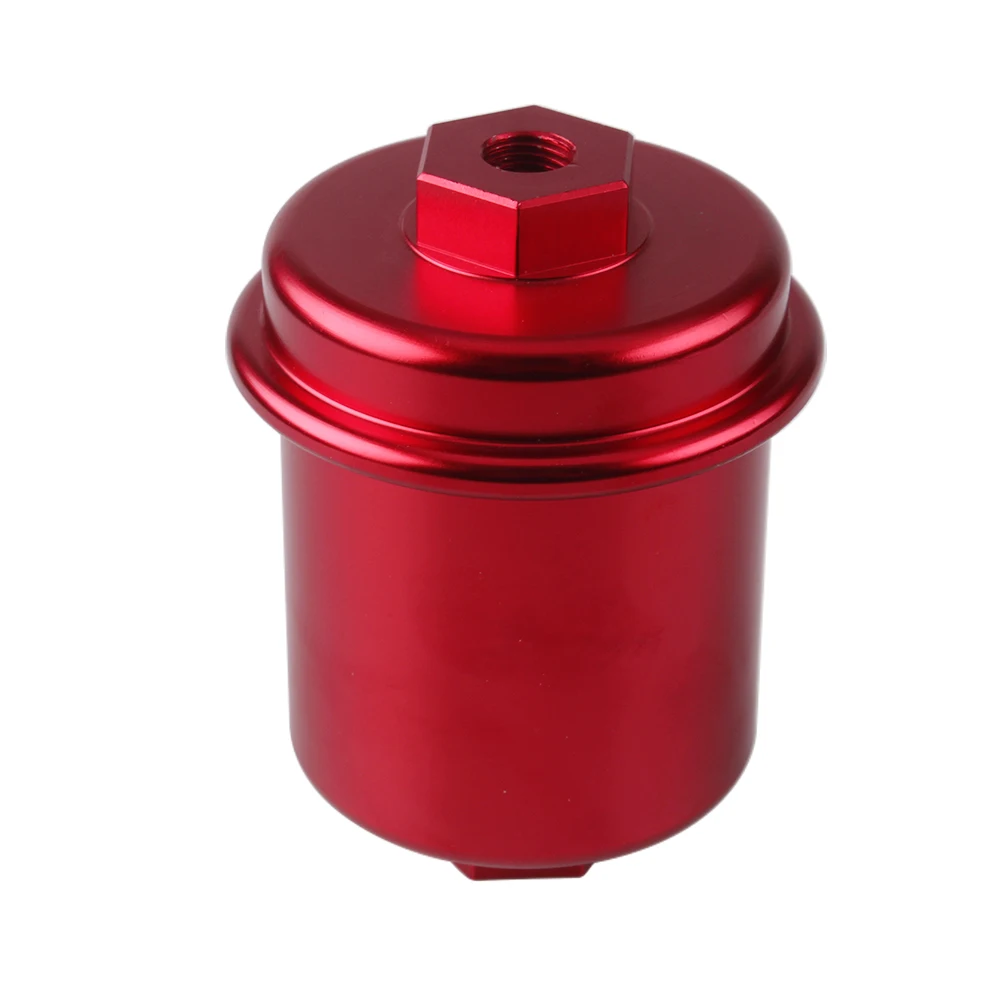 RASTP-Universal JDM Aluminum high flow performance fuel filter washable filter OFI013