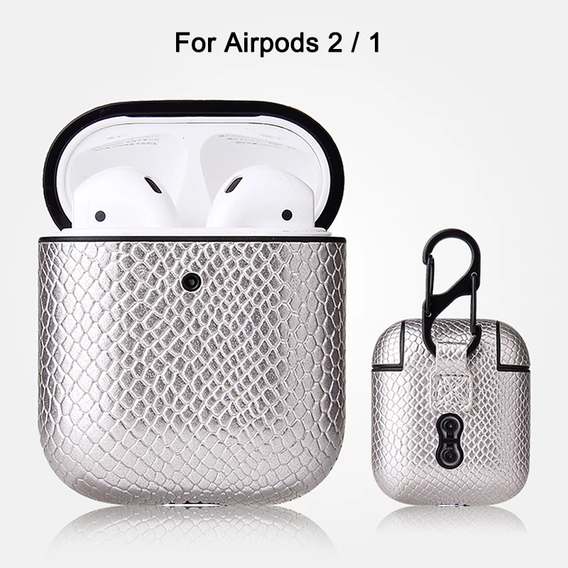 Сказочный кожаный чехол для Airpods Pro Чехол для Apple Air pods 3 Pro Чехол для наушников correa для Airpods Pro 3 2 1 защитный чехол - Цвет: Silver airpods 2 1