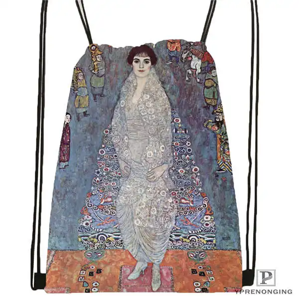 

Custom Gustav_Klimt @5 Drawstring Backpack Bag Cute Daypack Kids Satchel (Black Back) 31x40cm#20180611-02-98