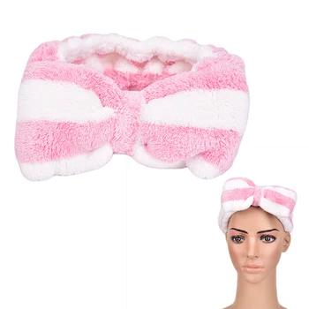 

1pcs 3 Colors Coral Fleece Wash Face Bow Hairbands For Women Girls Headbands Headwear Hair Bands Turban Hair Accessories