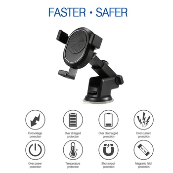 

Wireless Car Charger Wireless Car Cell Phone Mount Universal Automatic Wireless Rapid Charger Phone Holder Wireless Car Charger