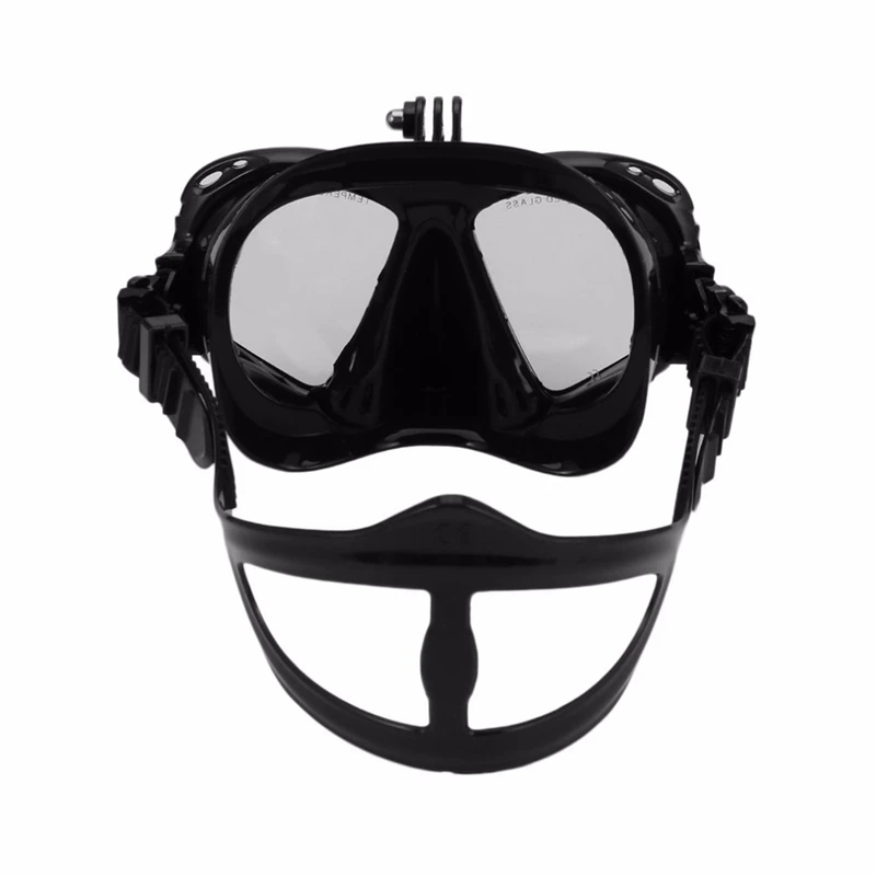 Professional Underwater Diving Mask Scuba Snorkel Swimming Goggles Scuba Diving Equipment Suitable For Most Sport Camera,Black