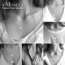 EManco 316L collar de acero inoxidable con nombre de niñas collar de gargantilla de múltiples capas collar de letra personalizado para mujeres regalo joyería(China)