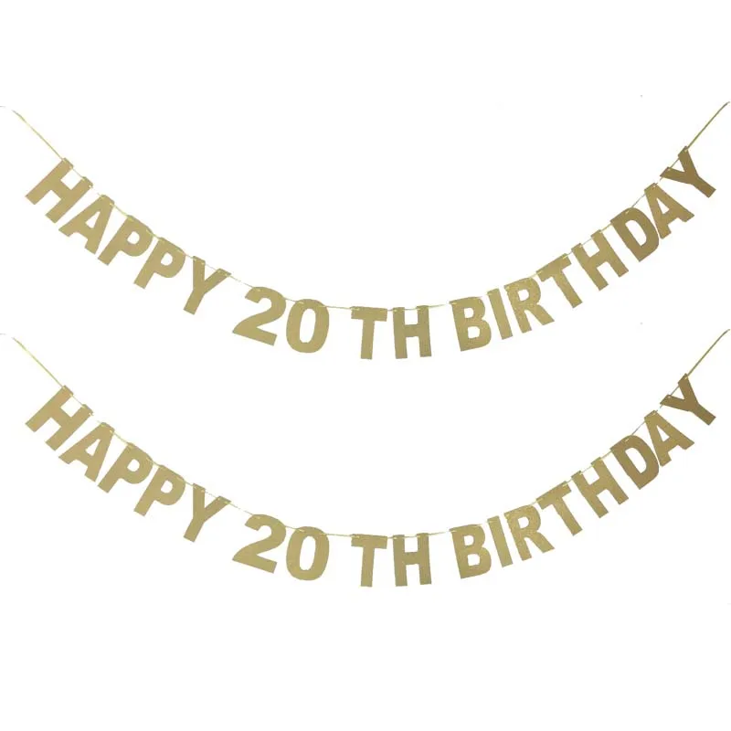 Близнецов вечерние 1 комплект 30th 40th письмо с днем рождения баннер аксессуары для вечеринки, дня рождения поставки Юбилей украшения - Цвет: Design-02