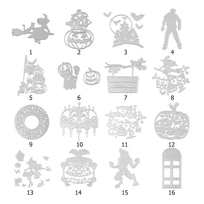 2020 Хэллоуин трафареты для пресс-формы тиснение скрапбукинга &quotсделай сам&quot