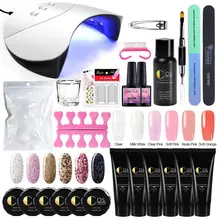 COSCELIA, быстрое удлинение, гель, белый светильник, светодиодный, удлиняющий гель, лампа для ногтей, кристалл, лак для ногтей, Сушилка для ногтей, набор для ногтей