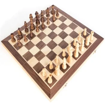 

40*40cm Portable Folded International Chess Wood Chess Titans