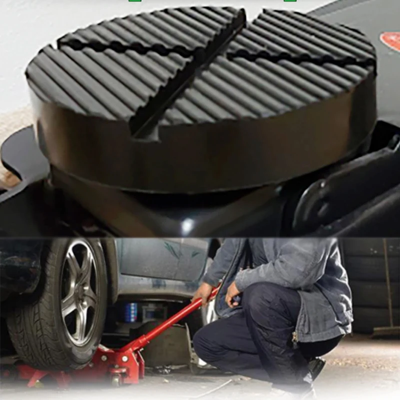 OlivesH Rail Floor Slotted Car Jack Guard Tool Car Jack Pad Rubber Disc Pad Auto Vehicle Jacking Lifting Disk Frame Protector