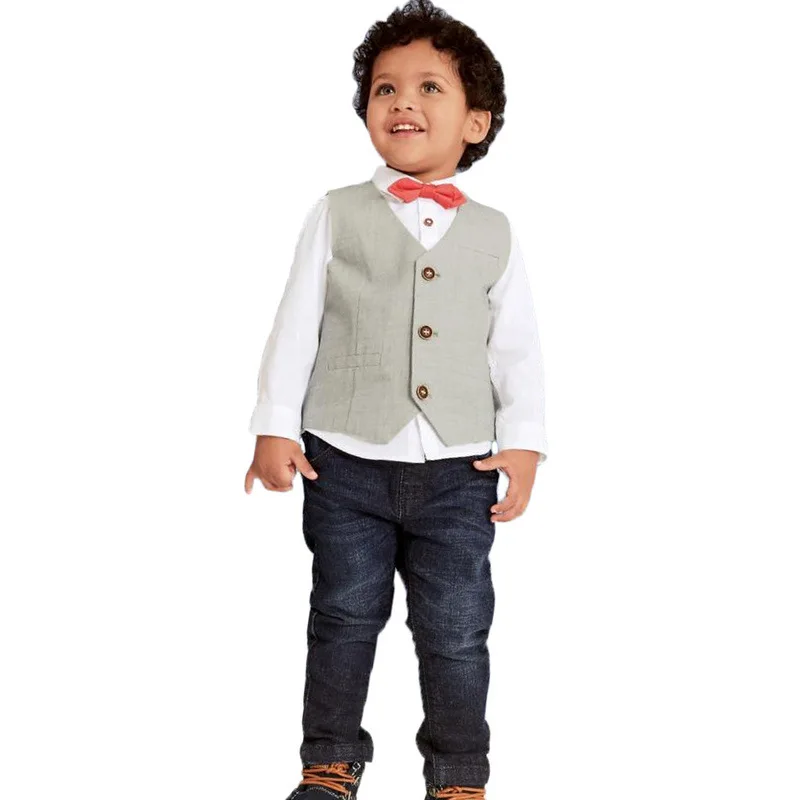

2018 Hot Selling Childrenswear Children Gentleman Dress Male Baby Handsome Three-piece Set