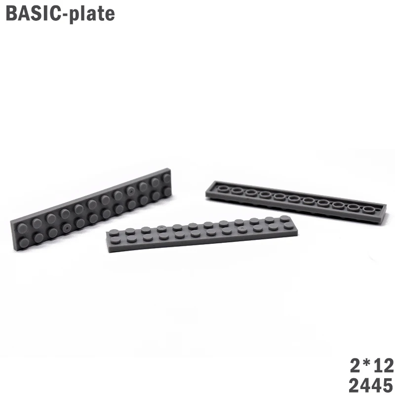 

10Pcs/lot MOC Basic Bricks Creative 2445 Plate 2x12 Building Blocks Technic Creator Parts DIY Educational gifts Toys