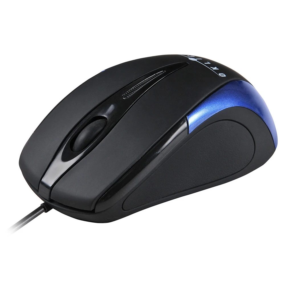 997801 Мышь Oklick 235M черный/синий оптическая(800dpi) USB(2but