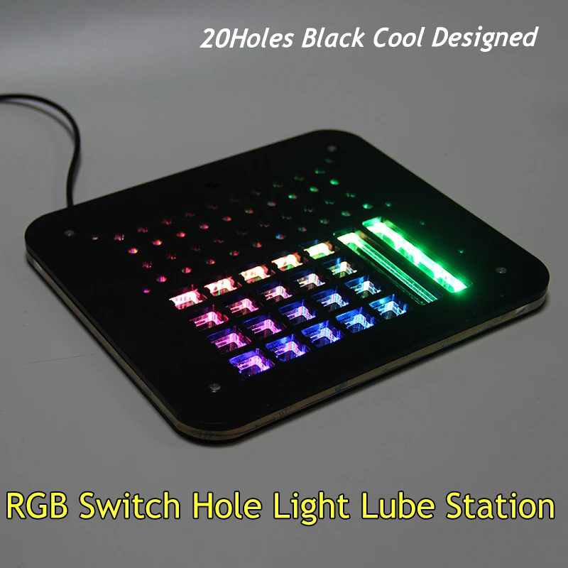 

Смазочная станция RGB Baclight с переключателями, открывалка для механической клавиатуры, панель для механической смазочной станции Cherry Outemu Kailh