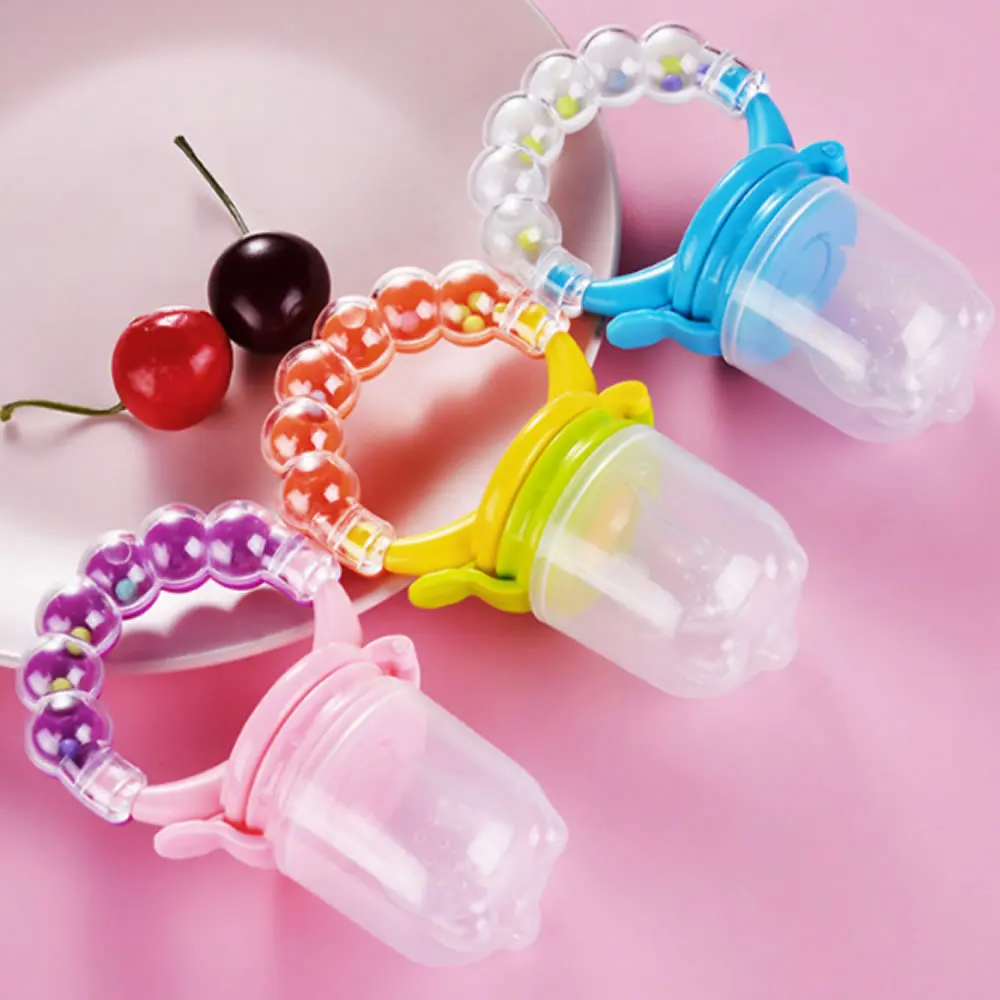 Baby Feeder Spoon nutritious fruits and vegetables bite bell ring consisting chew toy Baby Feeding spoon Nipple Soother Bottle 3