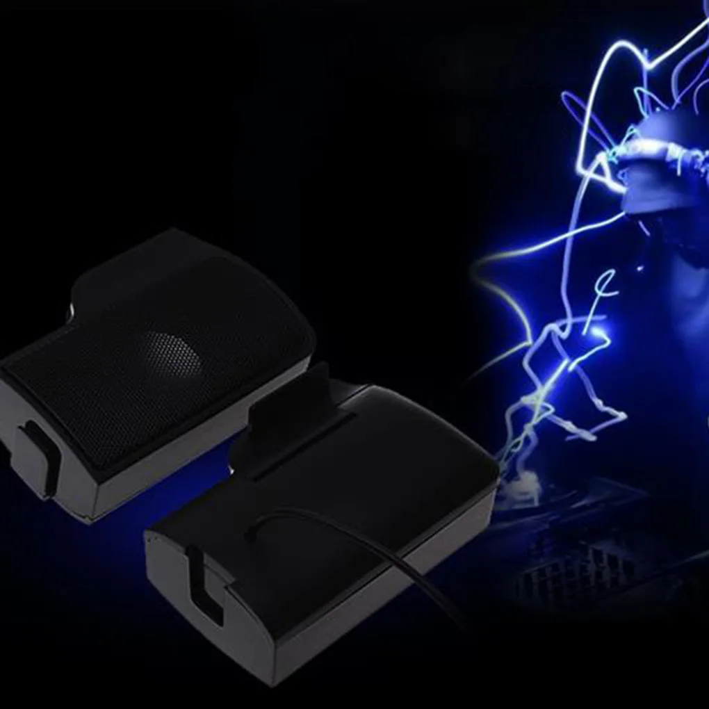 Portable Mini USB Stereo Speaker Notebook Laptop Computer PC Screen Clip-on Music Player Black portable speaker computer speaker audio speaker