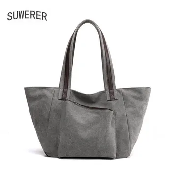 

New Canvas handbags all-match casual portable large bag fashion large capacity canvas shoulder bag female bag