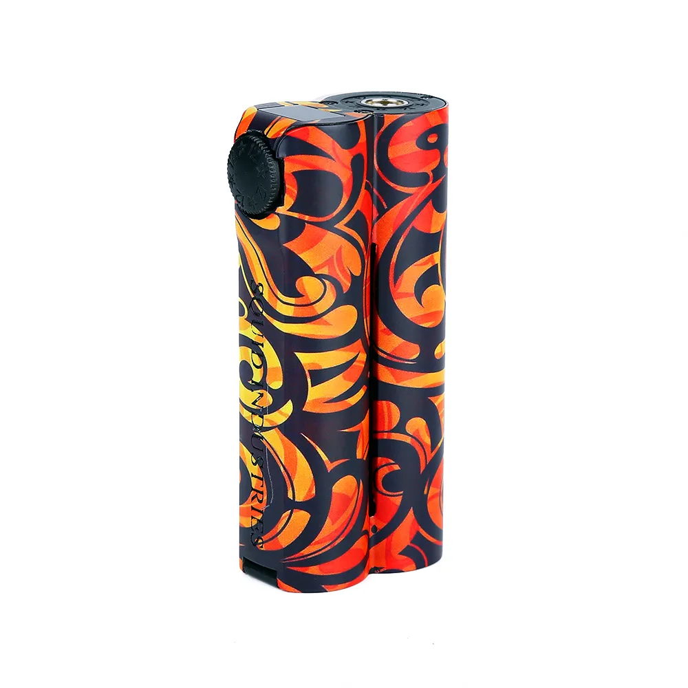 Heavengifts Squid Industries Double Barrel V3 150W VW MOD with Flat Top OLED Display No Battery Double Barrel Box Mod VS Drag 2 - Color: Inferno