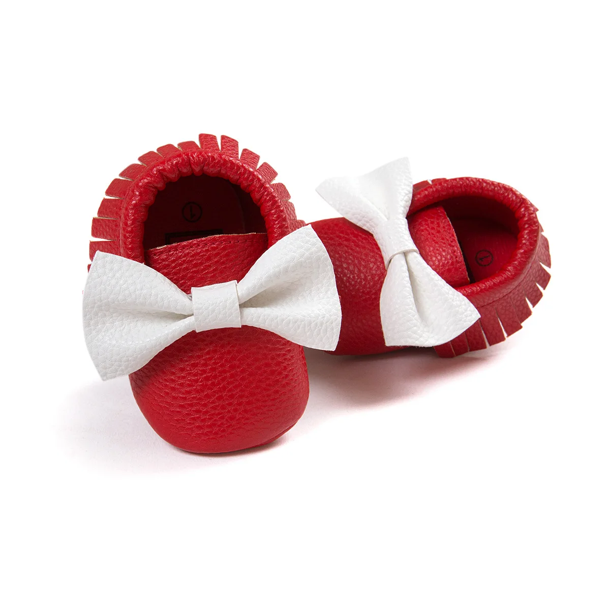 Обувь для новорожденных девочек; обувь для малышей с мягкой подошвой; разноцветная обувь из искусственной кожи с бантом-бабочкой; нескользящая обувь для малышей; обувь для малышей