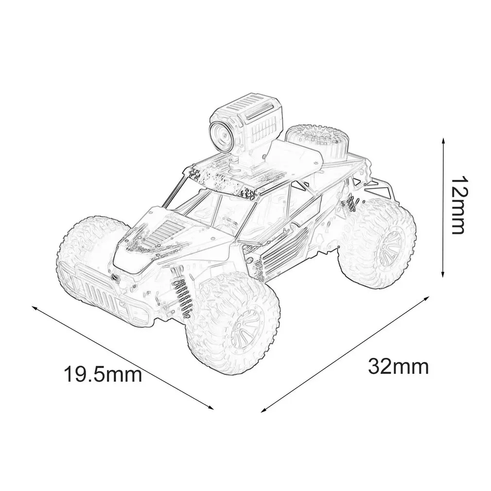 1/16 2 4G полноприводный высокоскоростной Радиоуправляемый автомобиль с Wi Fi FPV 2.0MP