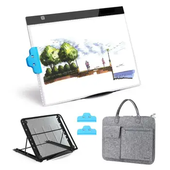 

A3 LED Light Pad Tracing Light Box with Carry Bag, Stand, Light-Up Tracing Pad for Artists Drawing Sketching Animation