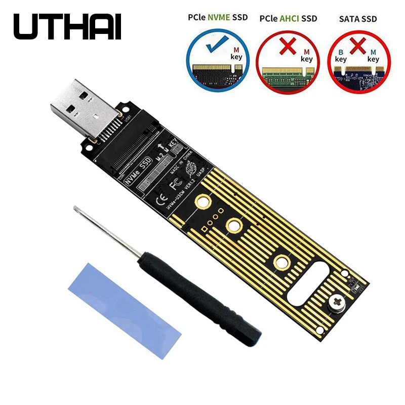 UTHAI T36 USB 3 0 для Nvme M key M.2 адаптер NGFF SSD Внешний PCBA конвейер USB3.1 высокого качества NVME