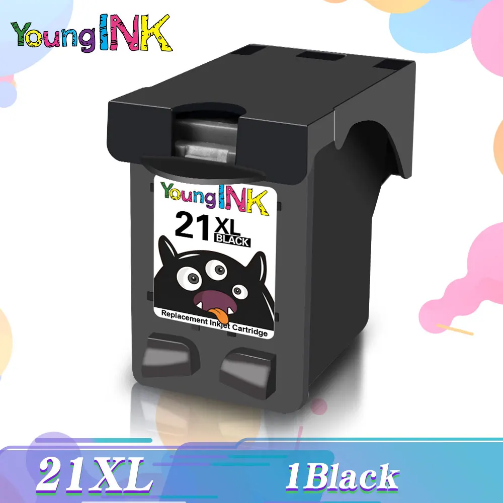 Cartuccia D'Inchiostro Yougnink 1Bk Sostituzione Rigenerata Per Stampante Hp 21 22 Hp 21Xl 22 Xl Per Deskjet Envy D1420 D1430 D1445 D1455