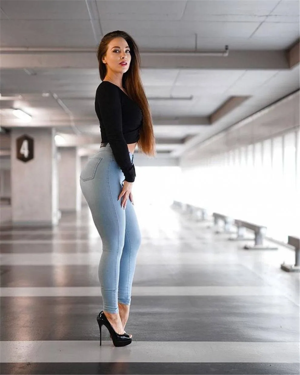 High Waist Jeans For Women Butt Baggy Ankle-length Pants Curvy Skinny Jeans  Tummy Control Colombian Elasticity Jeans - Jeans - AliExpress