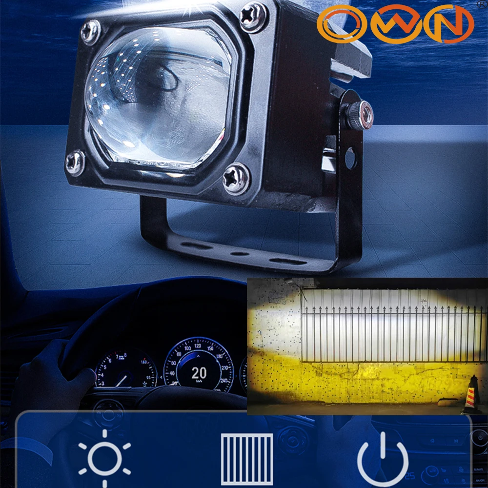Dland Mxs Bi Led Projector Lens Kit Car U9 Plus Motorbike 12v Biled Fog Lamp For 24v Truck Low 3000k High 6000k - Car Bulbs(led) -