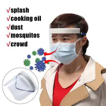 

Transparent Protective Face Shield Stretchy Headband Mask Dust-Proof Oil-Proof Anti-Splash Reusable Face Protection Mask