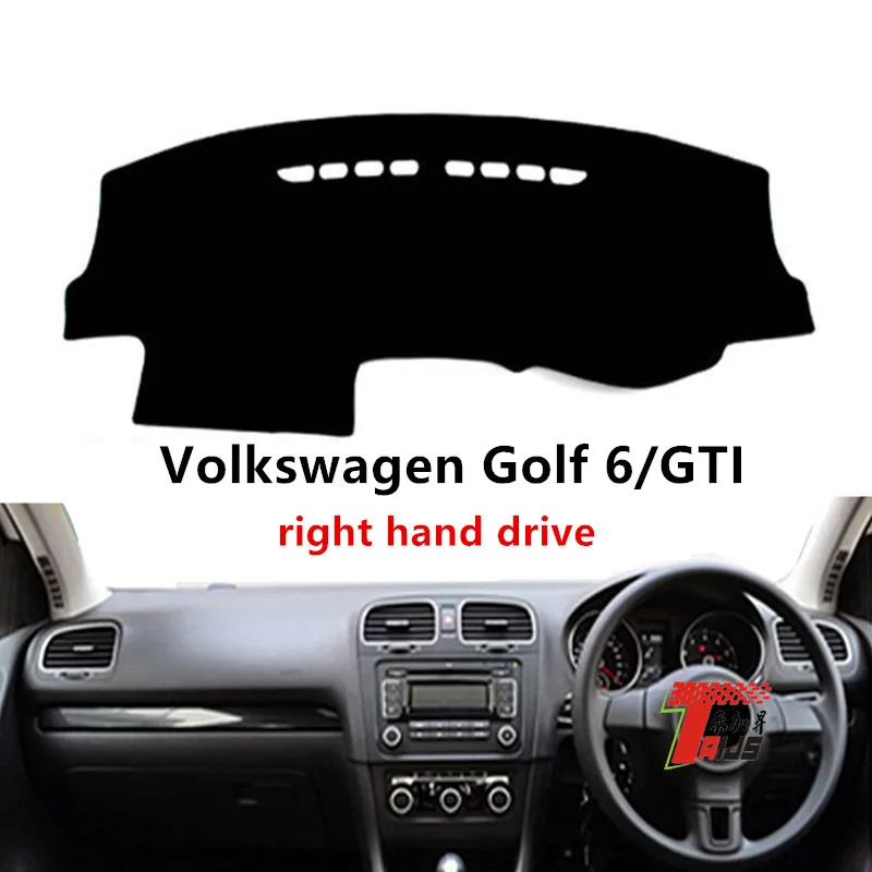 Taijs правая накладка приборной панели автомобиля для Volkswagen Golf 6 GTI защитный полиэфирный коврик для приборной панели автомобиля для гольфа 6