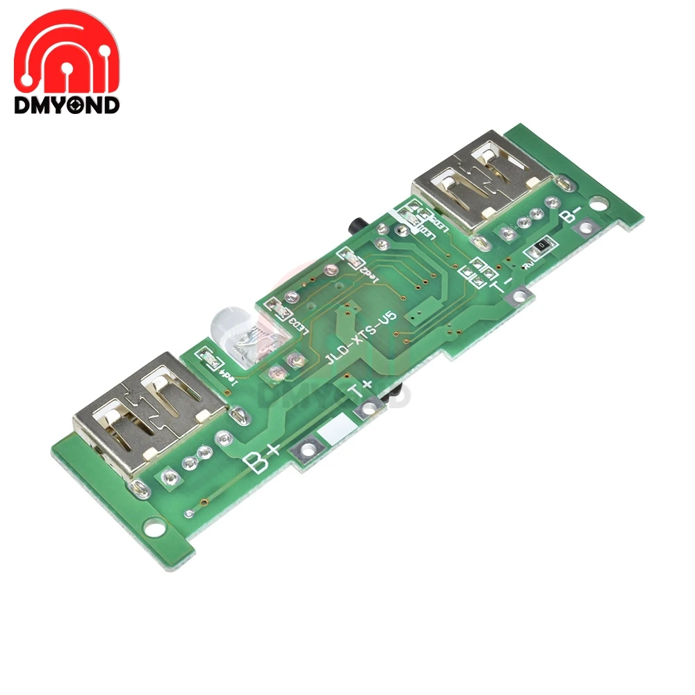 DC 5V 1A 2A Mobile Power Bank Charger Control Board Micro USB Polymer Lithium Battery Charging Board DIY Step Up Boost Module