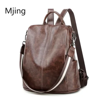 

Casual Female Backpacks PU Leather Women Black Backpack Fashion Black School Bags for Teenager Girls