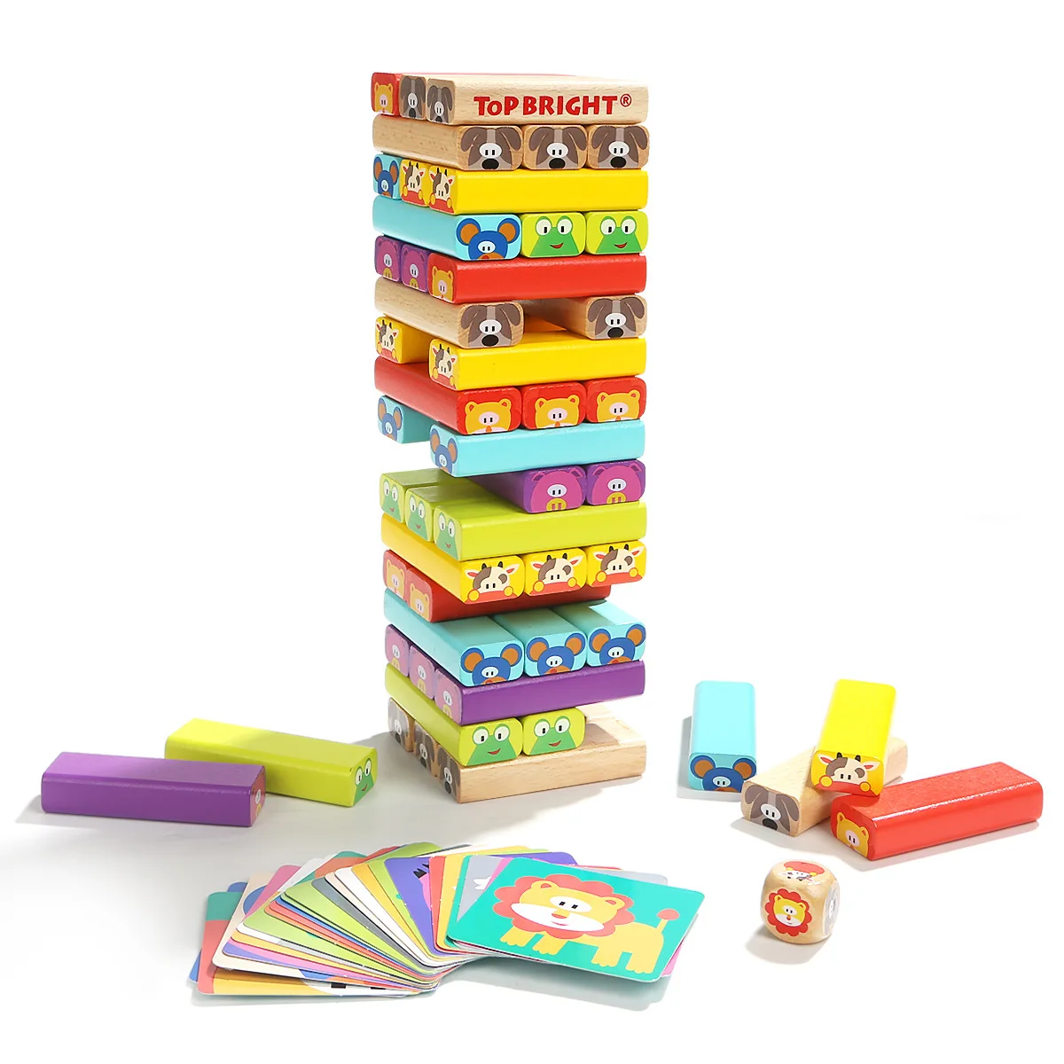 

TOPBRIGHT Children Jenga Building Toy Parent And Child Interactive Chouchoule Stack-up Adult Bricks Pro