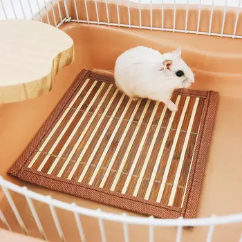 

Summer Pet Guinea Pig Hamster Rabbit Bamboo Breathable Sleeping Bed Mat Cooling Nest Pad Pet Sleeping Cooling Mat Pet Products